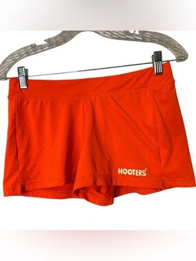 Hooters Colorful Uniform Shorts Size L Stretch Athletic Sexy Waitress Pull On